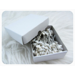 Stecknadeln Herzen Weiß